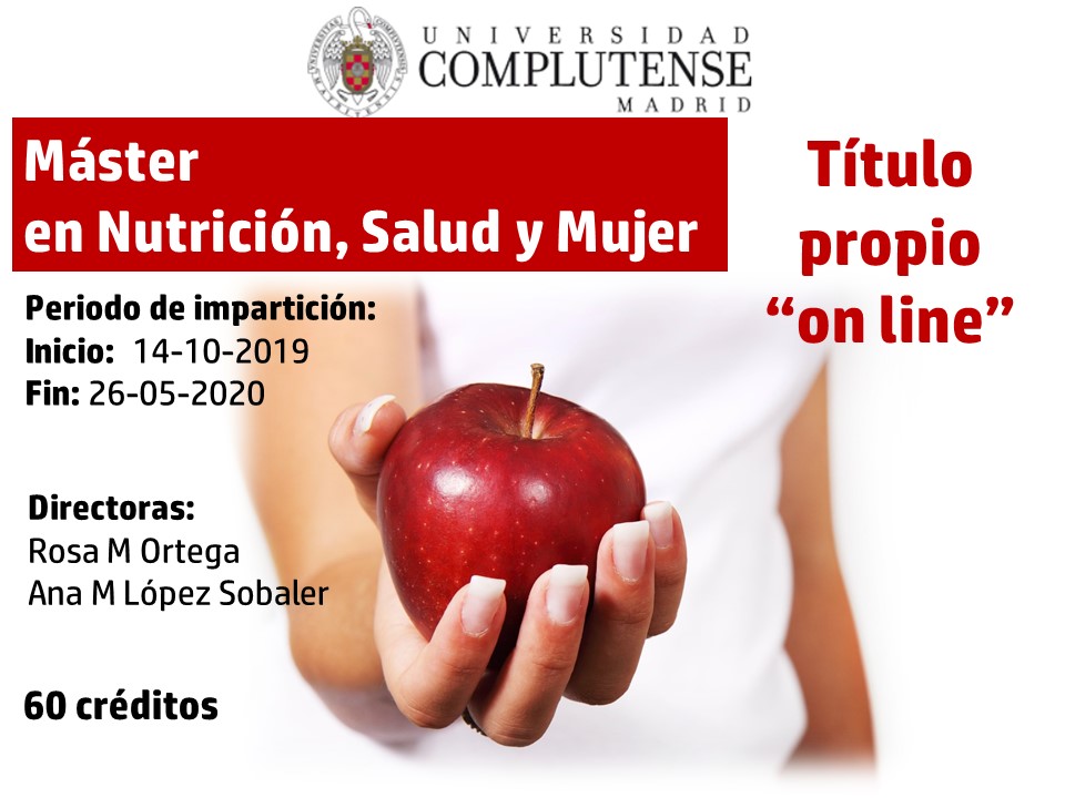 Master de Formación Permanente "Nutrición, Salud y Mujer" (on line) 5ª edición